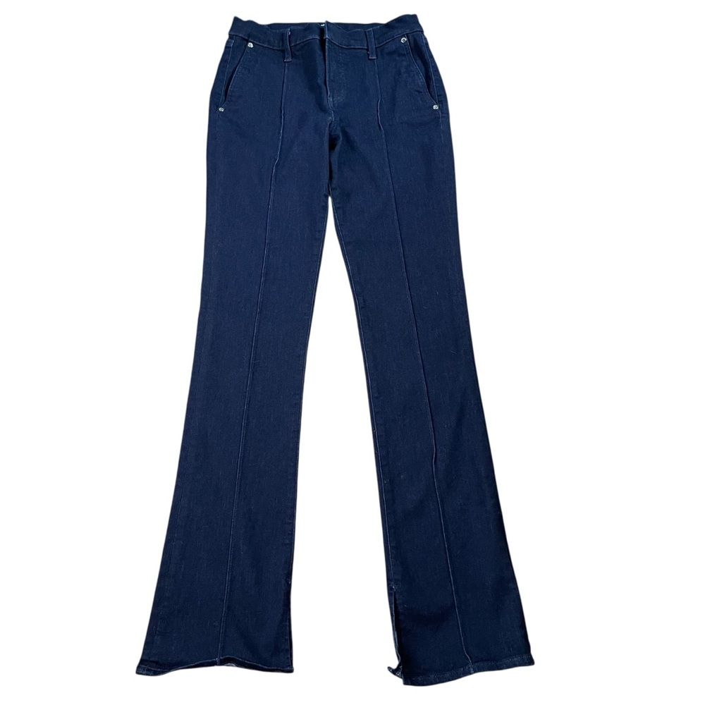 Express Skyscraper Mid Rise Dark Wash Flare Jeans.  Size 6R